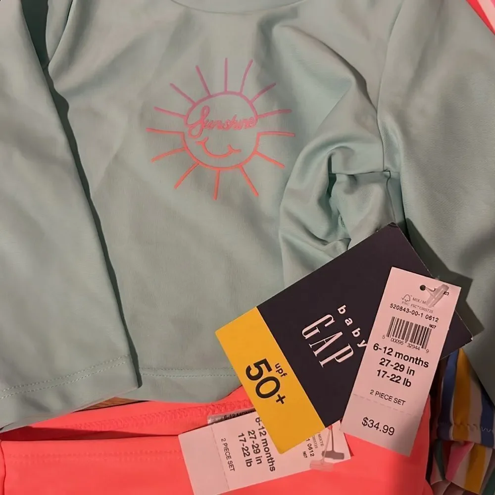 Gap/Old Navy bundle of two Swimsuits for 6-12 months Girlss.